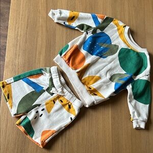 Zara Kids Plush Fresh Fruit Sweat Set